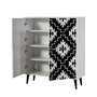 Hanah Home Multilüx Swan Armario Multiusos Blanco y Negro